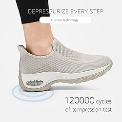 STQ Womens Slip On Sneakers Arch Support Tennis