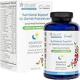StellaLife DentaMedica Vegan Daily Multivitamin Nutritional Support for Faster Dental Surgery Recovery, VIT D3 K2 C B Zinc CoQ10 Magnesium, Healthy Bones & Gums, Non-GMO, GMP USA, 168 Capsules