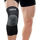 Grip Power Pads Bamboo Knee Support Sleeves (Pair) for Joint Pain and Arthritis Relief, Improved Circulation Compression – Effective Support for Running, Jogging,Workout, Walking, Hiking and Recovery