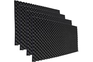 Tatoa 4 Pack Sound Proof Foam Panels for Walls,48x24x2 Inch Egg Acoustic Foam Panel,High Density Fire Resistant Soundproof Fo