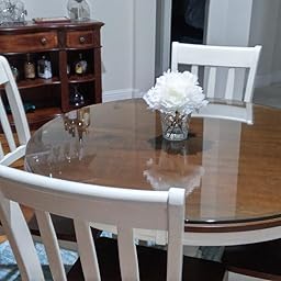 Amazon Com 42 Round Clear Tempered Glass Table Top 1 2 Thick 1 Beveled Edge Tables