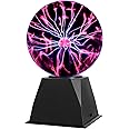 Gresus 6 Inch Plug-in Magic Plasma Ball Lamp - Touch & Sound Sensitive Interactive Plasma Lamp Nebula Sphere Globe, Science Educational Gift for Decorations/Parties/Bedroom