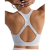 RUNNING GIRL Adjustable Straps High Impact Sports Bra for Women,High Support Workout Sports Bras with Sewn in Pads