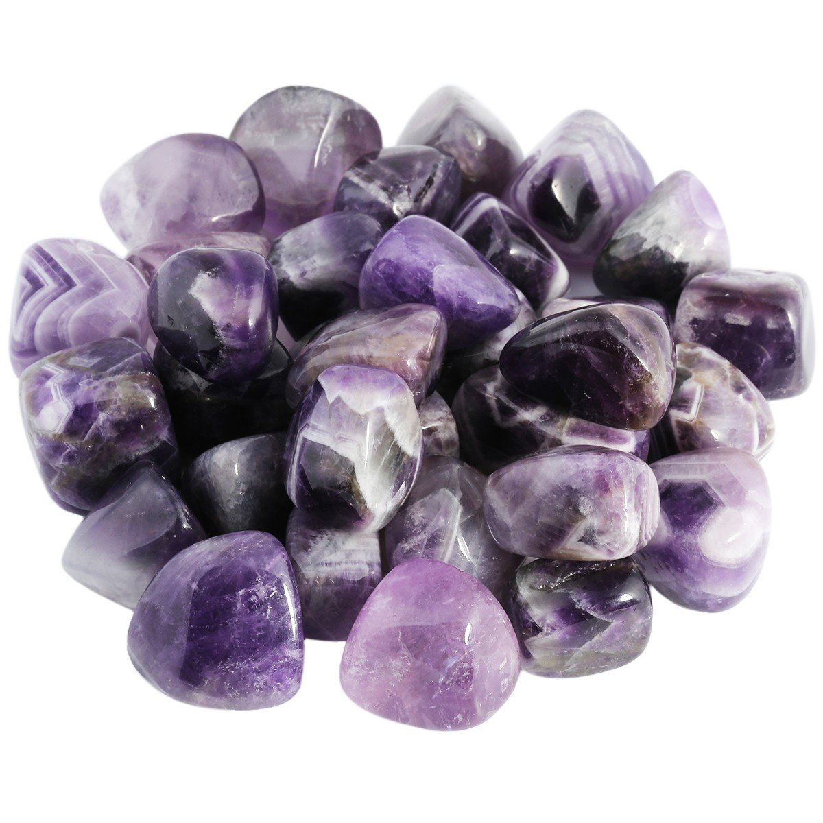 mookaitedecor 1lb/460g Natural Amethyst Crystals Tumble Stones Bulk, Semi Precious Tumbled Stones Healing Crystal Gift Decorative Rocks for Crafts Garden Fish Tank Aquarium Plant Pot Bonsai Decor