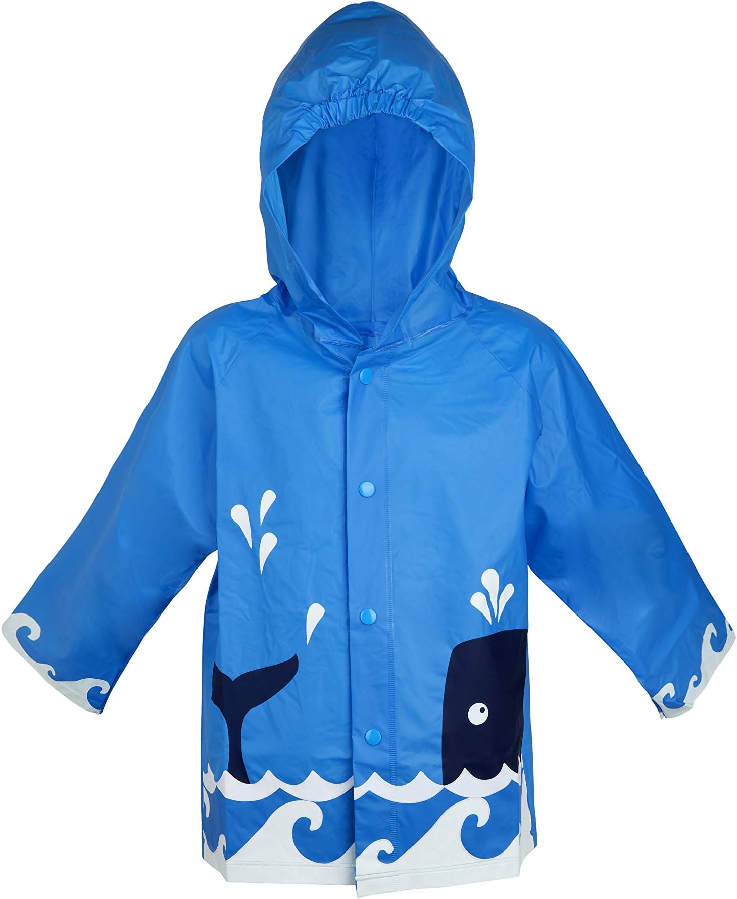 Gift Junction Colour Changing Whale Raincoat Sizes 2-8 yr Summer Jacket Waterproof Lightweight (6-8 Years) Blue