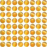 MJDCB 45pcs Golden Yellow Cat Eye Stone Beads 8mm Round Crystal Loose Bead for Jewelry Making DIY Bracelets Necklace Accessories