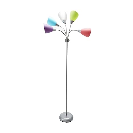 Your Zone High Five Floor Lamp With Five Color Shades Amazon In