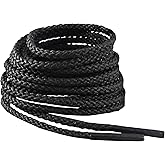 IRONLACE Unbreakable Round Bootlaces - Indestructible, Waterproof & Fire Resistant Laces, 1500-Pound Breaking Strength/Pair