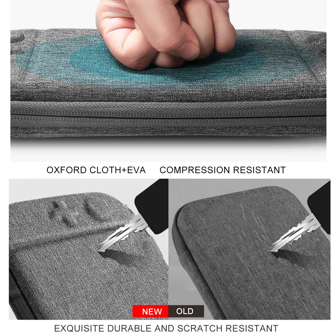 ElephantStory Slim Nintendo Switch Tasche, Portable Travel Protective Tasche Tragetasche Aufbewahrungstasche für Nintendo Switch Zubehör- Grau