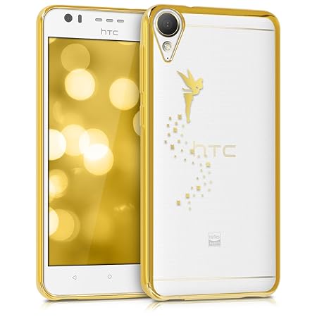 kwmobile HTC Desire 10 Lifestyle Hülle - Handyhülle für HTC Desire 10 Lifestyle - Handy Case in Gold Transparent