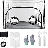 ACover Large Still Air Box Mushroom, Mushroom Grow Bag Kit Mycology Fume Hood Propagation Stations Grow Kit Monotub Kit Mushroom Planting Bag Tent for Spores Horticulture Supplies,31.5x 20.5x 20.5inch