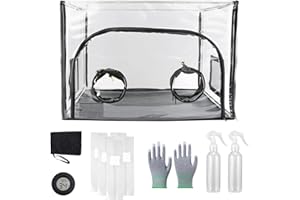 ACover Large Still Air Box Mushroom, Mushroom Grow Bag Kit Mycology Fume Hood Propagation Stations Grow Kit Monotub Kit Mushroom Planting Bag Tent for Spores Horticulture Supplies,31.5x 20.5x 20.5inch