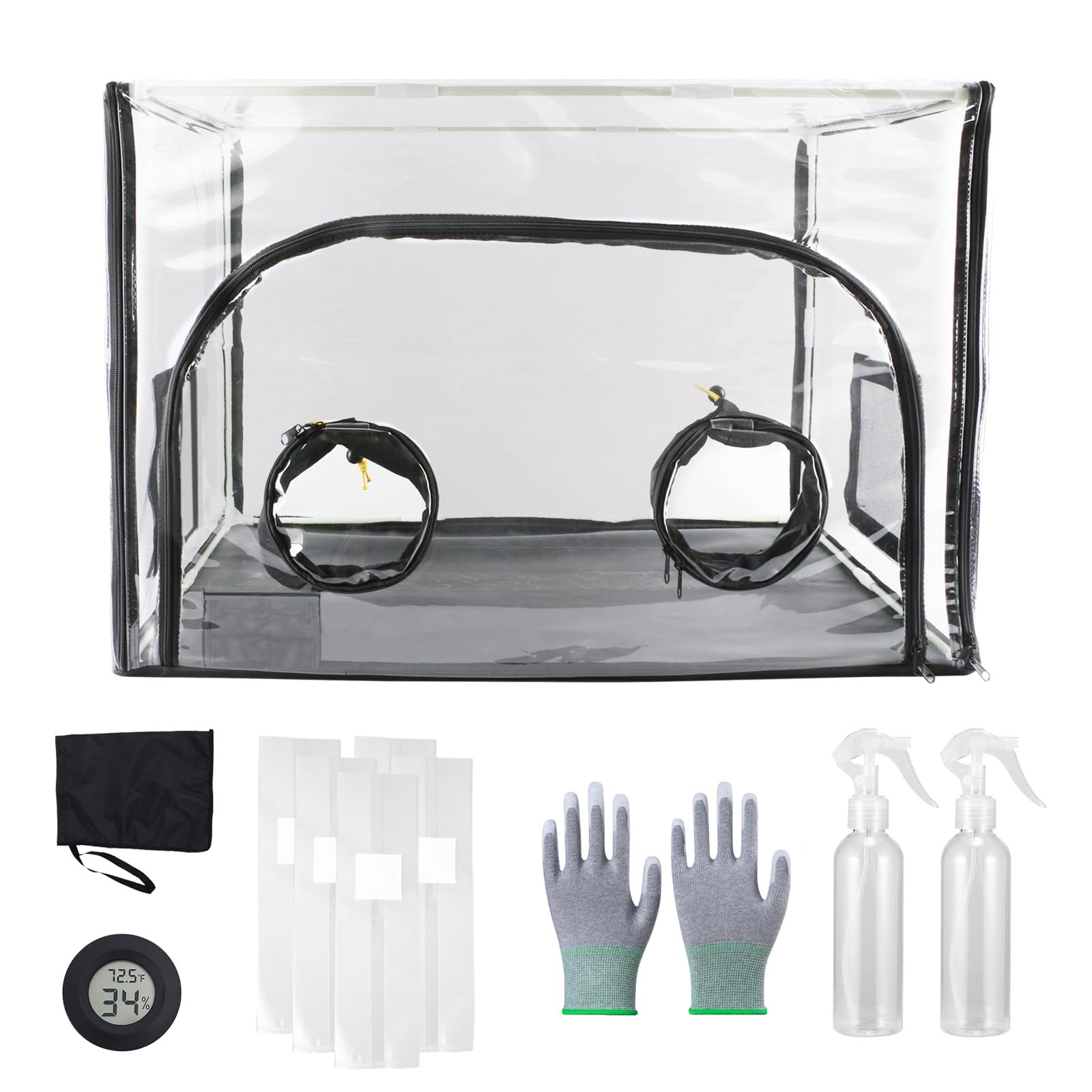 Photo 1 of ACover Large Still Air Box Mushroom, Mushroom Grow Bag Kit Mycology Fume Hood Propagation Stations Grow Kit Monotub Kit Mushroom Planting Bag Tent for Spores Horticulture Supplies,31.5x 20.5x 20.5inch