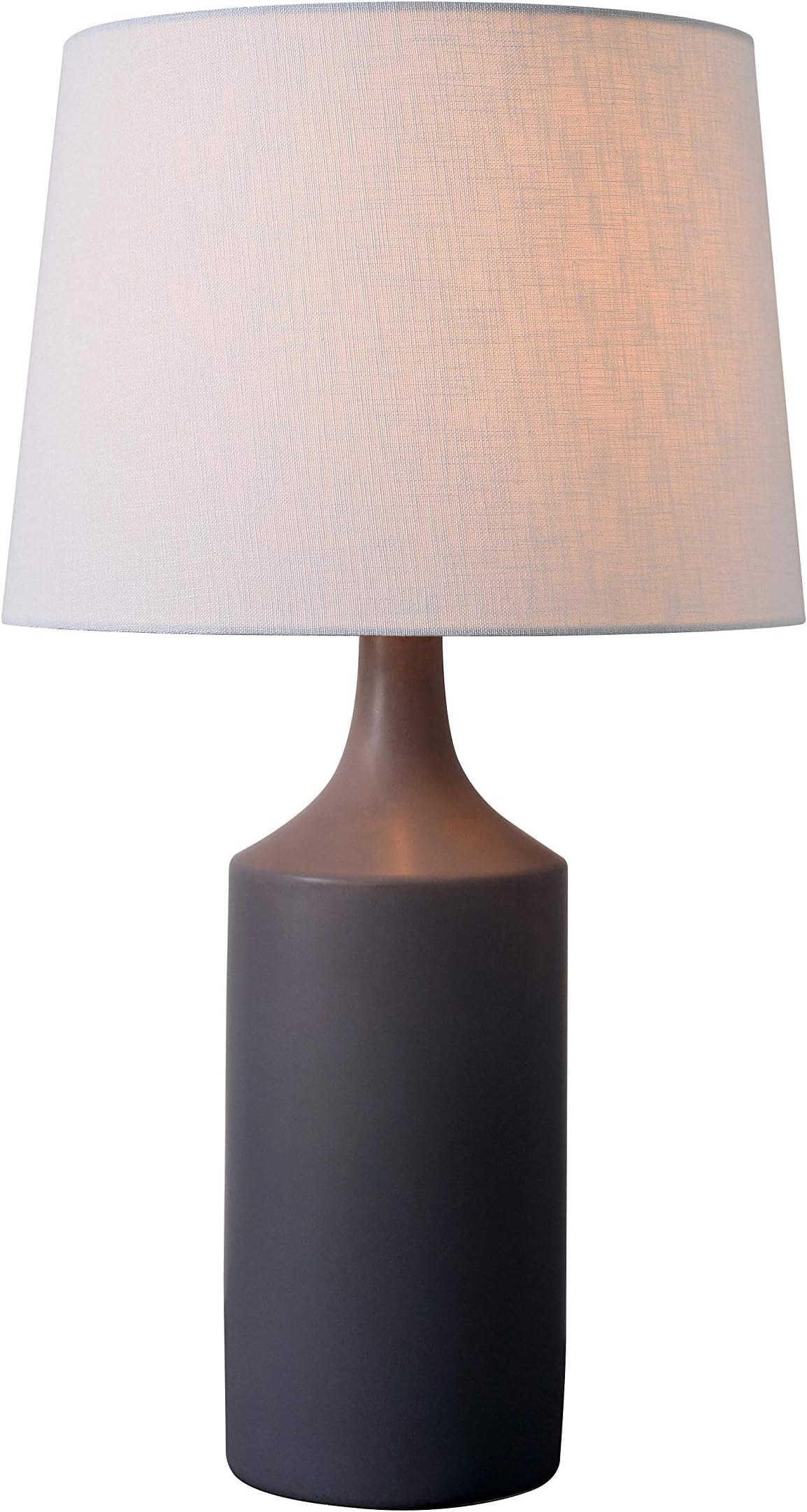 Kenroy Home Kenroy 33159GRY Transitional One Light Table Lamp from Crayon Collection Finish, 14.00 inches, Medium, Matte Gray Ceramic