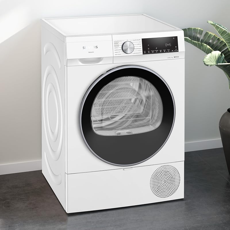- Secador de bomba de calor, 9 kg, iQ500, autosecagem, meia carga, branco, WQ42G200ES