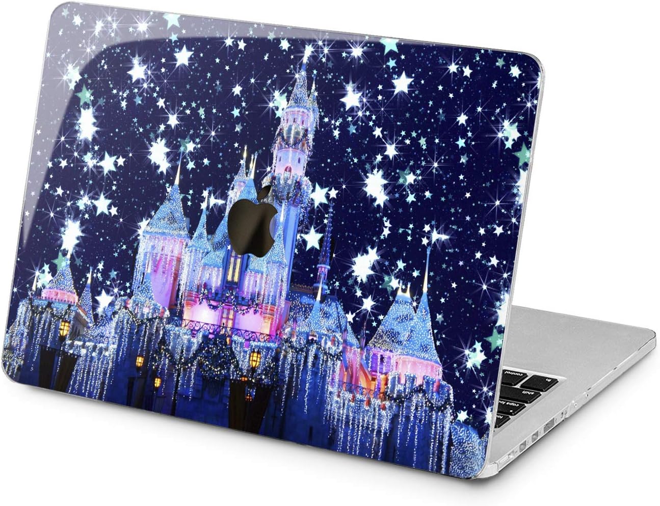 Lex Altern Hard Case for Apple MacBook Pro 15 Air 13 inch Mac Retina 12 11 2020 2019 2018 2017 2016 Print Cover Protective Stars Cute Cartoon Night Girl Woman Plastic Shell Magic Blue Design Castle