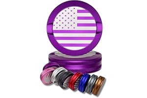 GAMEMEN America Snus Can | Knurling Metal Can for ZYN | Knurl Aluminum Holder | Smell Proof Snuff Box | 3 Layers Snus Container Cans | Nicotine Pouch Box | USA Gift (Purple)