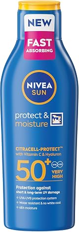 Nivea Sun Protect Moisture Lotion SPF 50+ 200ml Vitamin C Hyaluron UVA UVB