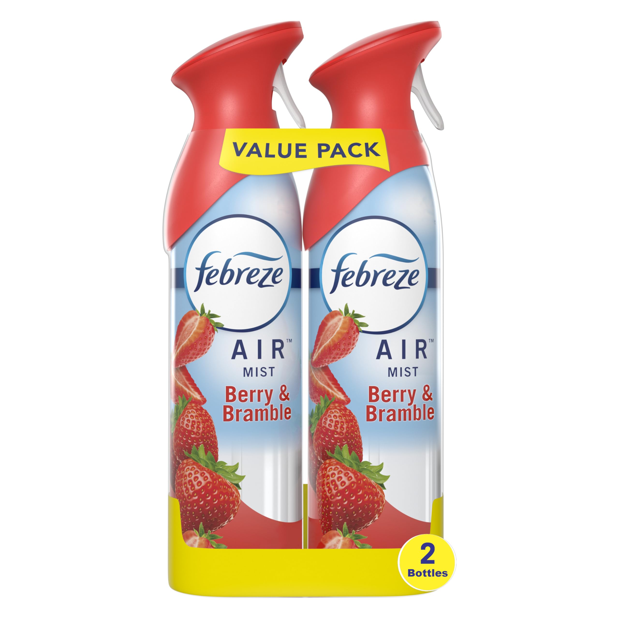 Febreze Air Mist Air Freshener Spray, Odor-Fighting Room Spray, Air Fresheners for Home and Bathroom and Kitchen, Aerosol Can, Berry & Bramble Scent, 8.8oz, 2 Count