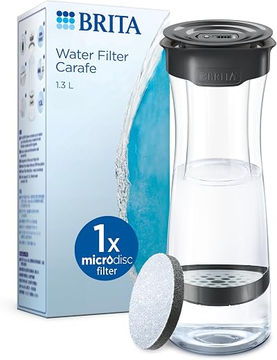 Brita Fill&Serve 1.3L Filter Jug Black with MicroDisc Water Filter