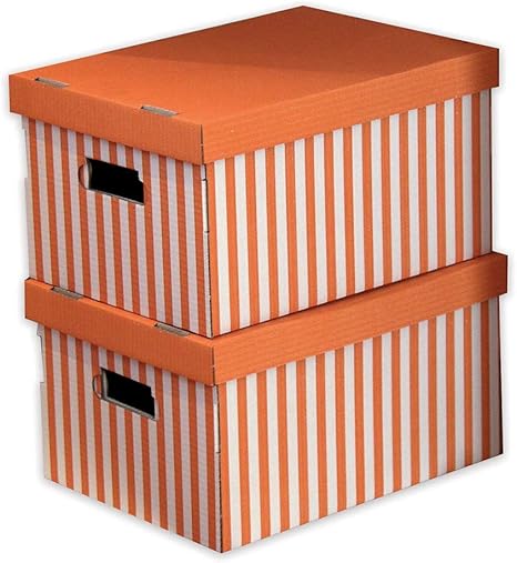 Compactor Set 2 Cajas DE Carton, Naranja: Amazon.es: Hogar