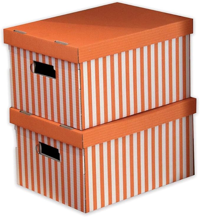 Compactor Set 2 Cajas DE Carton, Naranja: Amazon.es: Hogar