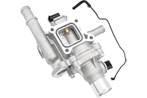 C-TZU Upgrade Aluminum Thermostat & Housing Assembly with Throttle Body Inlet Heater Pipe for Chevrolet Cruze 2011-2016 Sonic 2012-2018 Trax 2013-2020 - Replaces# 25199824, 25192228, 25192904