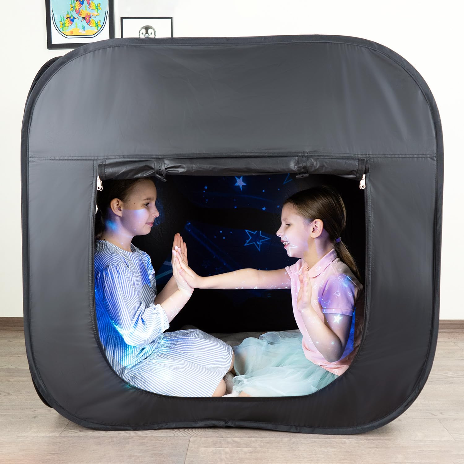 Sensory Tent for Kids(Size 40x40x40in) - Blackout Pop-up Play Tent for Children with Autism, ADHD, SPD - Calming Hideout Sensory Corner Tent with Additional Windows