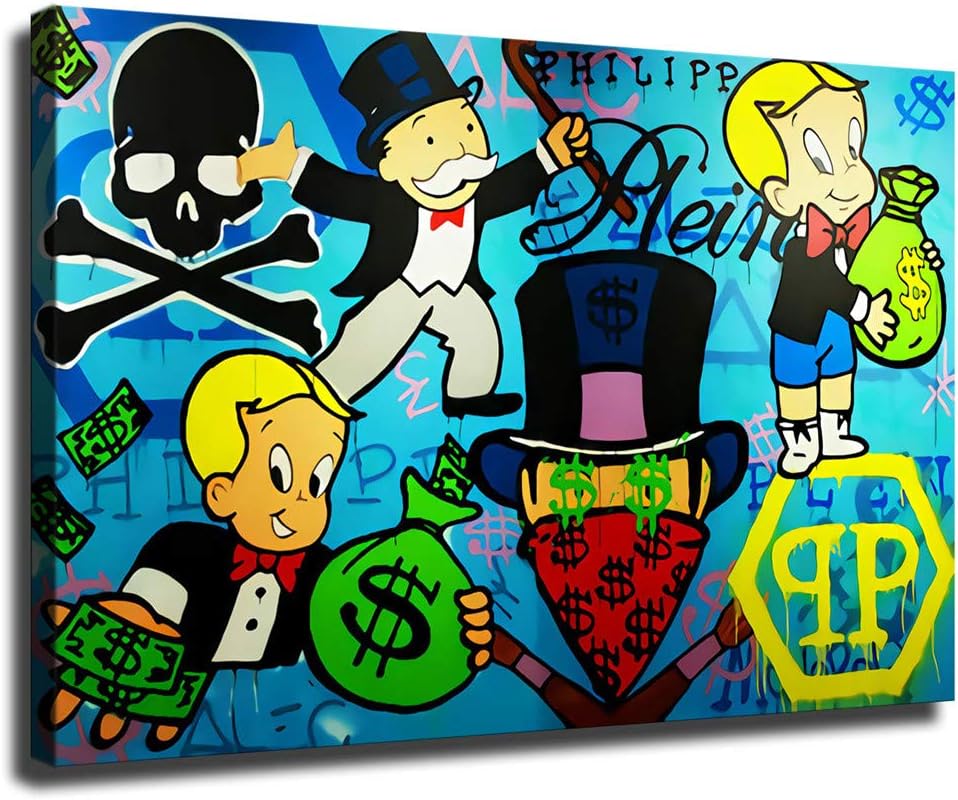 FINDEMO ALEC Monopoly Philipp Plein Canvas Wall Decor Art for Living