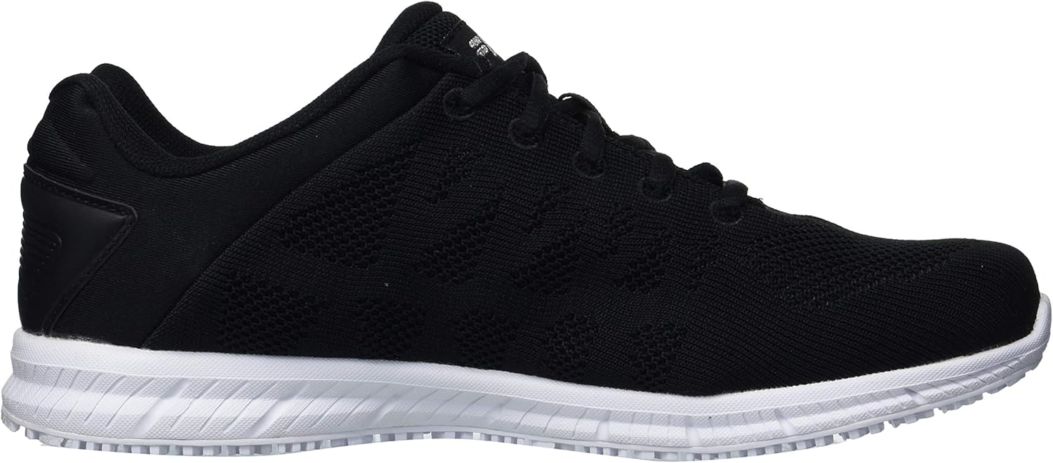  | Fila Women's Memory Techknit Sneakers Slip Resistant Work Shoes Black/White | Shoes
