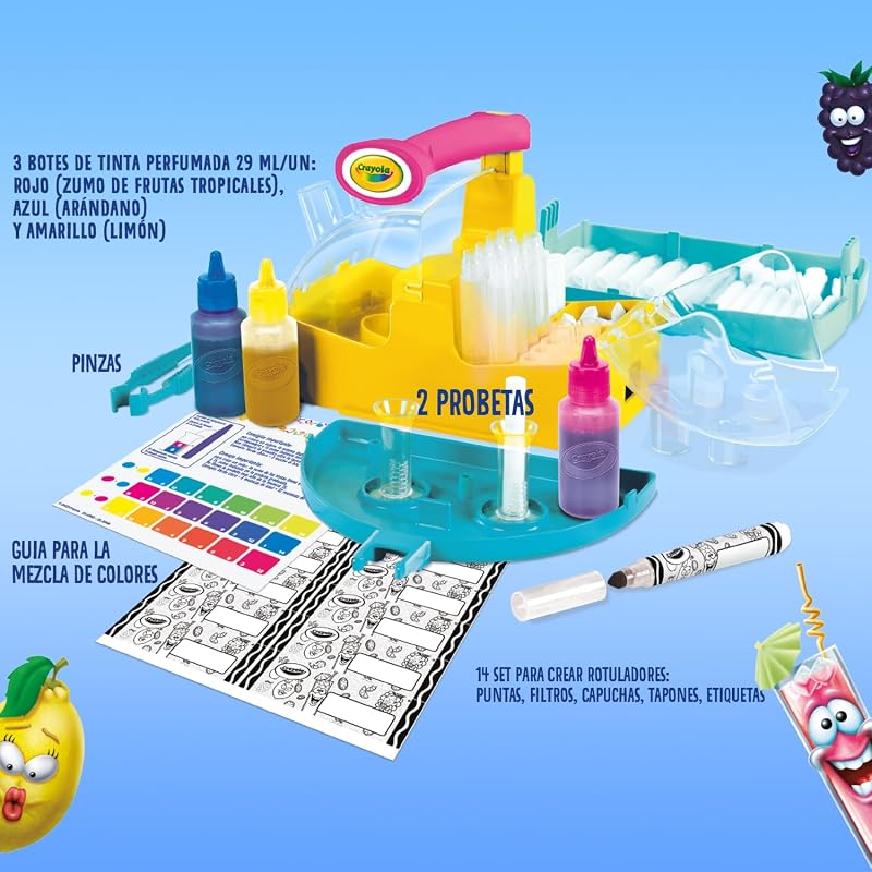 - Laboratorio de Rotuladores Olorosos Neón, Crea tus Propios Rotuladores Perfumados con Colores Neón, Actividad Creativa y Regalo para Niños, a Partir de 6 Años (Versión en español)