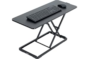 VIVO Single Top 30 inch Scissors Lift Keyboard and Mouse Riser, Height Adjustable Laptop Desk, For Ergonomic Sit Stand Workstations, Black, DESK-V030A