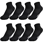 Boys Socks Girls Cushioned Athletic Socks Cotton Mesh Quarter Sock Youth Sport Ankle Sock 4/8 Pairs