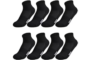 MINI ANGEL Boys Socks Girls Cushioned Athletic Socks Cotton Mesh Quarter Sock Youth Sport Ankle Sock 4/8 Pairs