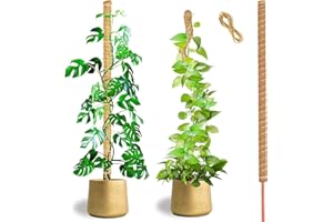 HuiPoLii Moss Pole 1 Pack 45in Bendable Moss Pole for Plants,Tall Moss Poles,Moss Pole for Plants Monstera,Plant Stakes