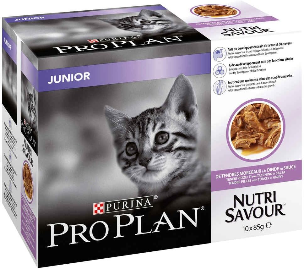 Purina Pro Plan Cat NutriSavour - Junior - 10 x 85 g Pouches