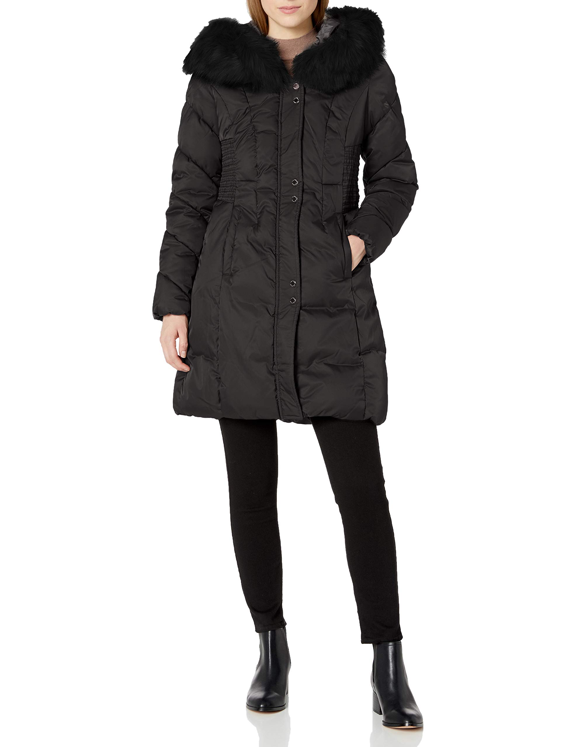 Buy VIA SPIGA Women's Faux Fur Trimmed 