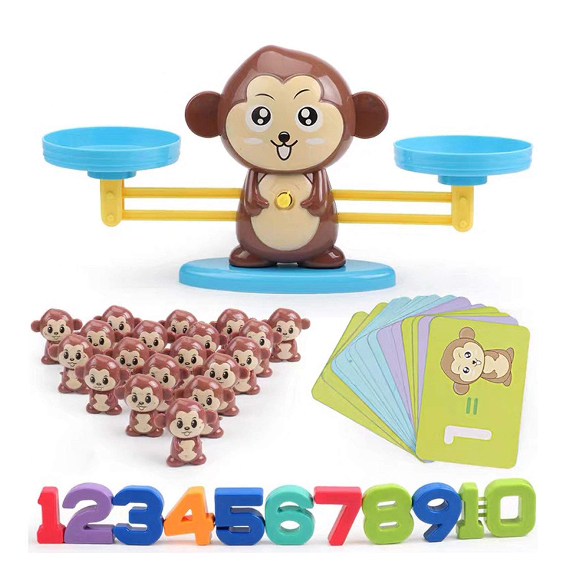Coolstuffx Monkey Balance Educational Maths game for kids. Creative ways to play & learn counting, addition, subtraction and division. For Boys and Girls, Ages 5+