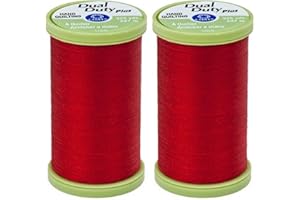 2-Pack Bundle Coats & Clark Dual Duty Plus Hand Quilting Thread 325yds Red s960-2250