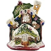 Cottage Candle House with Holly Berries by Blue Sky Clayworks