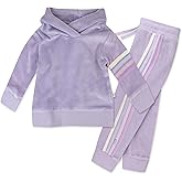 HonestBaby Velour Pullover Hoodie and Zip Front Sweatshirt and Jogger Sweatpants Set Baby, Toddler, Boys, Girls