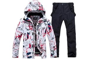 GS SNOWING Men's Jacket and Pants Set Insulated Waterproof Waterproof Snowboard Snowsuits for Snow Sport