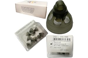 CHEERFULPOINT Open Smokey Dome Medium for Phonak, 1 Pack/10 Domes, Genuine OEM Switzerland Hearing Domes by Sonova 054-1988