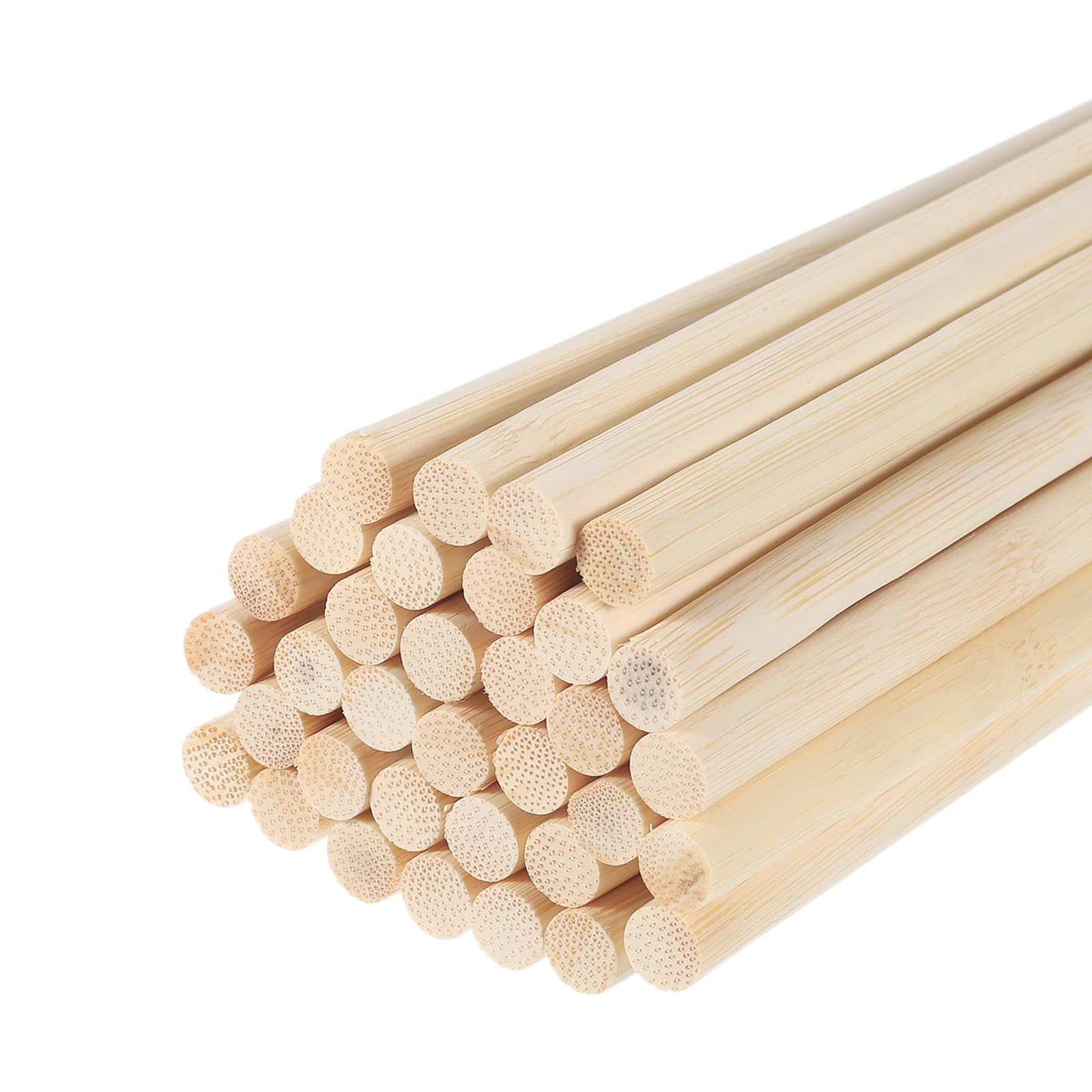 uxcell Wooden Dowel Rods,30cm/12 Round Dowel Rod Wood Sticks,8mm/0.31" Bamboo Stick for Arts Crafts, Photo Booth Props, DIY Building Model,60 Pack