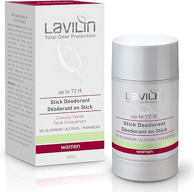 Lavilin Underarm Deodorant Stick Women 72Hr Protection Alcohol Paraben Aluminum