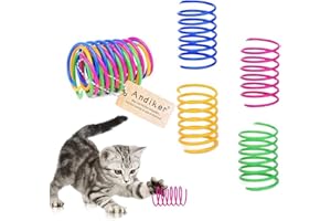 Andiker Cat Spiral Spring, 12 Pc Cat Creative Toy to Kill Time and Keep Fit Interactive Cat Toy Sturdy Heavy Plastic Spring C