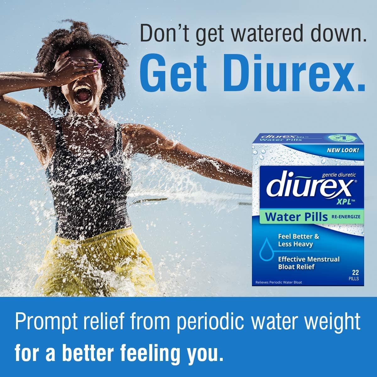 Diurex XPL Re-energizing Water Pills - Relieve Bloating & Fatigue - 22 Count: Health & Personal Care