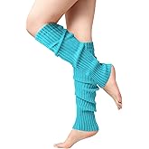 Clothirily Leg Warmers, Fashion Knit Neon Leg Warmers, Ribbed Knit Leg Warmer Socks for Yoga, Sports Party
