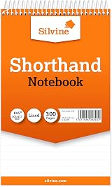 Silvine 8x5 Inch Reporter's Spiral Notebook 300 Pages Pack of 5