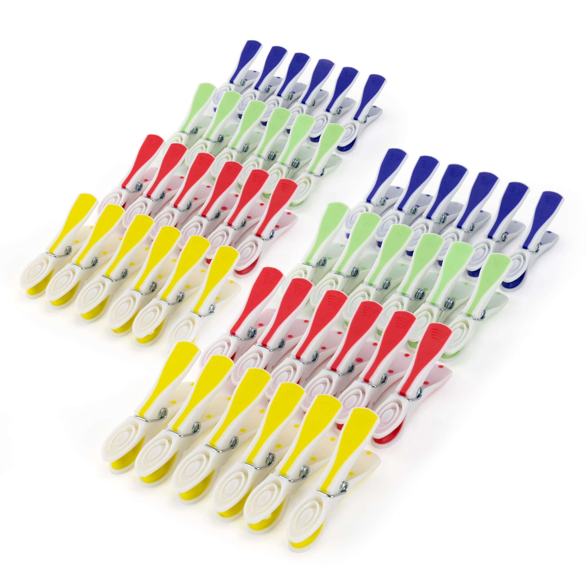 Hangerworld Strong 8cm Plastic Clothes Washing Line Pegs Rubber Soft Grip Laundry Garment (48)